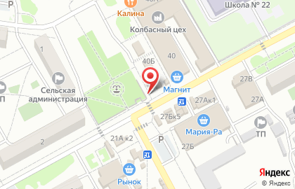 Киоск по продаже фруктов и овощей в Новосибирске на карте