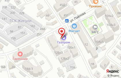 СТО Газпром на улице Павлова на карте