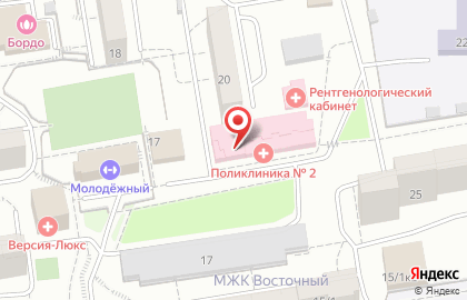 Городская клиническая поликлиника №2 на Лазурной улице на карте