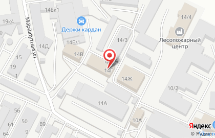 Северное Сияние на Маршрутной улице на карте