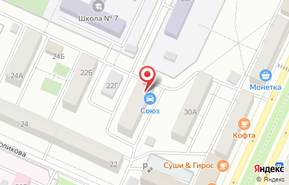 Гаражный потребительский кооператив Союз на карте