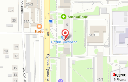 Центр коррекции зрения Оптик-Экспресс на бульваре Тухвата Янаби на карте