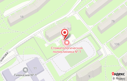 Стоматологическая поликлиника №8 Клиническая больница №2 в Ярославле на карте