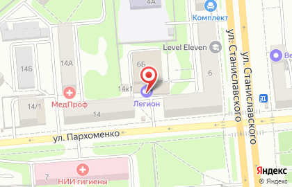 Динамическая сфера на улице Станиславского на карте