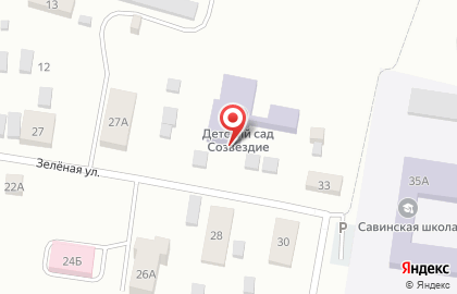 Савинский детский сад Созвездие на Зелёной улице на карте