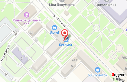 Универсам Бегемаг на улице Ленина на карте