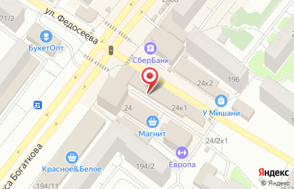 Торговая Площадь на улице Федосеева на карте