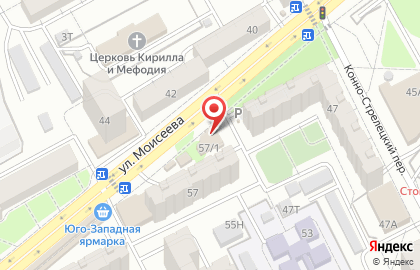 Магазин Правильная корзинка на улице Моисеева на карте