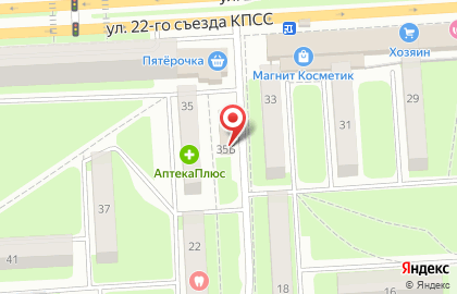 Мини-маркет Брянский Хлеб+ в Бежицком районе на карте