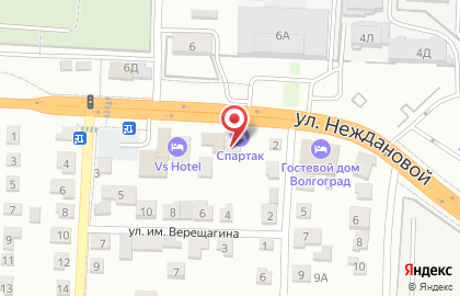 Гостиница Спартак в Ворошиловском районе на карте