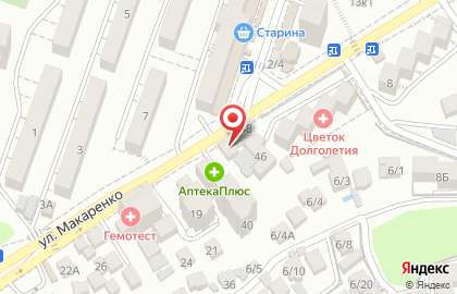 Ветеринарная аптека Кзвс на улице Макаренко на карте