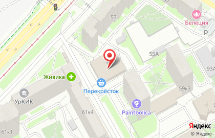 Супермаркет Перекрёсток на улице Викулова на карте