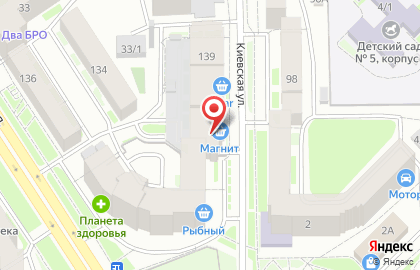 Супермаркет Магнит на Киевской улице на карте
