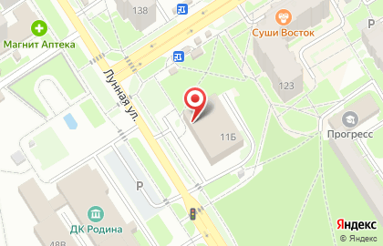 Магазин Кнопыч на Лунной улице на карте
