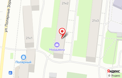 Туристическая компания 1001 тур на улице Полярные Зори на карте