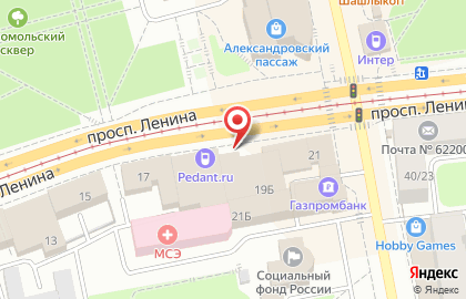 Центр недвижимости и ипотеки Этажи на проспекте Ленина на карте