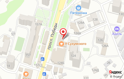 Продовольственный магазин на проспекте Победы на карте