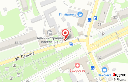Супермаркет Красное & Белое на улице Ленина на карте
