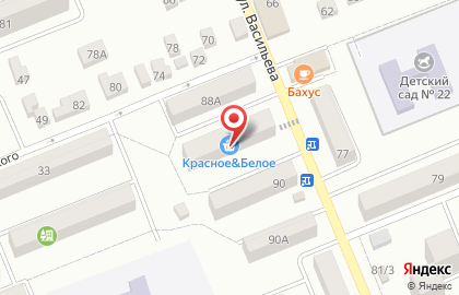 Магазин алкогольных напитков Красное & Белое на улице Васильева на карте