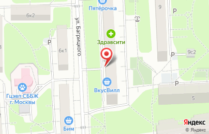 Магазин овощей и фруктов в Москве на карте