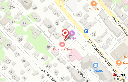 Медицинский центр Доктор Лор на улице Челюскинцев на карте
