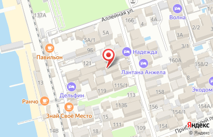 Отель Пальма в Сочи на карте