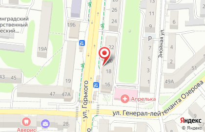 Банкомат Авангард на улице Горького на карте