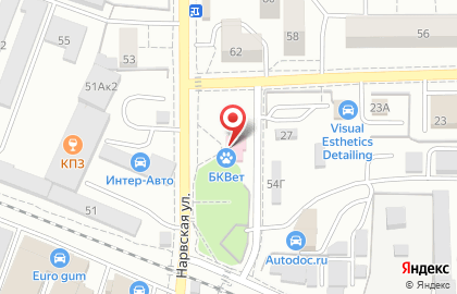 Ветеринарная клиника БКВет в Ленинградском районе на карте