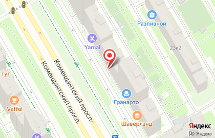 Медицинская компания Инвитро на Комендантском проспекте на карте