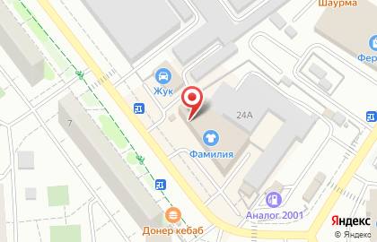 Сеть офф-прайс магазинов Familia на улице Гудкова на карте