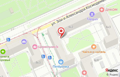 ITGenius на улице Зои и Александра Космодемьянских на карте