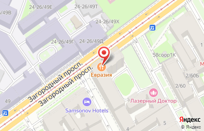 Ресторан Евразия на Загородном проспекте, 64 на карте
