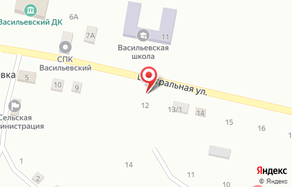 Васильевский фельдшерско-акушерский пункт октябрьской центральной районной больницы на карте
