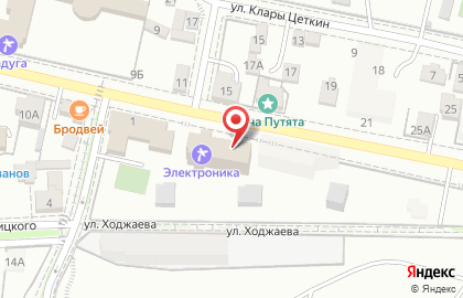 Санаторий Электроника в Кисловодске на карте