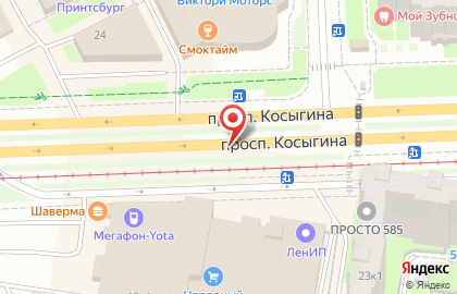 АРТ-Подготовка на проспекте Косыгина на карте