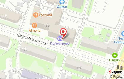 Ресторан-банкетный зал Almond на проспекте Металлистов на карте