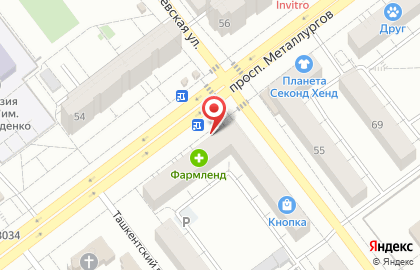 Ломбард Аванс на проспекте Металлургов на карте