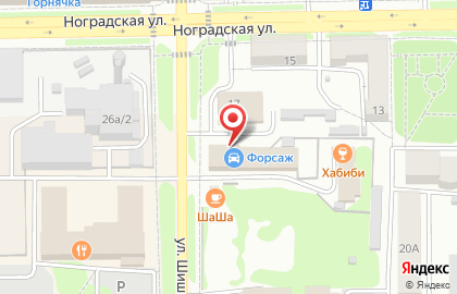 Автосалон Форсаж на проспекте Гагарина на карте