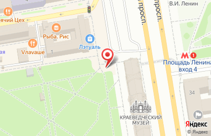 Уличная кофейня Точка кофе на Красном проспекте на карте