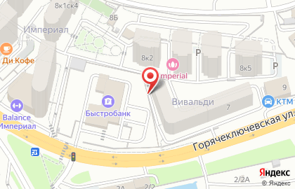 Супермаркет Магнит на Горячеключевской улице на карте