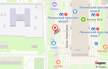 ОНИКС на бульваре Новаторов на карте