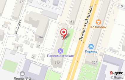Салон оптики Окулист в Левобережном районе на карте