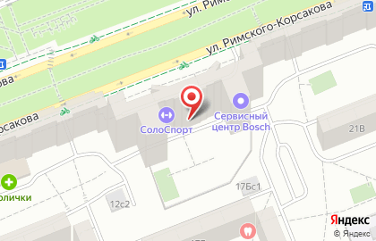 Ателье Эталон на улице Римского-Корсакова на карте