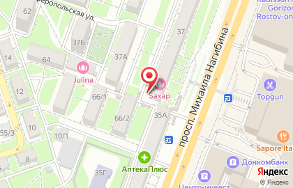 Кафе-кондитерский и киоск Золотой колос на проспекте Михаила Нагибина на карте