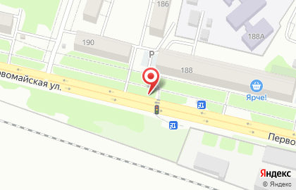 Первомайский район Киоск по продаже фруктов и овощей на Первомайской улице на карте