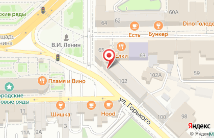 Кафе Ассорти на улице Горького на карте