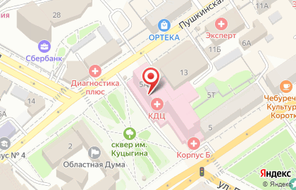 Воронежский областной клинический консультативно-диагностический центр на карте