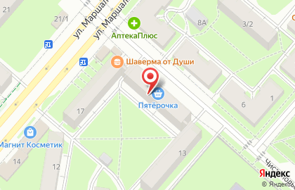 Сеть супермаркетов Пятёрочка на Чистопольской улице на карте