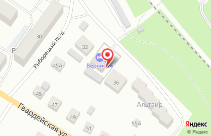 Гостиница Вернисаж в Петрозаводске на карте