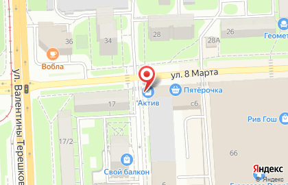 Торговый комплекс Актив в Советском районе на карте